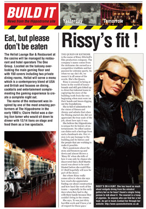 Interview with Rissy Mitchell in Hippodrome's Build It Magazine