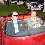 MARTIN BLUNDELL HANDING KEY TO NEW OWNER OF 'SPEEDSTER JAGUAR' ( MARTIN BLUNDELL HANDING KEY TO NEW OWNER OF 'SPEEDSTER JAGUAR' (
