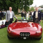 MARTIN BLUNDELL HANDING KEY TO NEW OWNER OF 'SPEEDSTER JAGUAR' ( MARTIN BLUNDELL HANDING KEY TO NEW OWNER OF 'SPEEDSTER JAGUAR' (