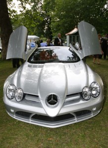 Mercedes Benz McLaren SLR interior - Salon Prive luxury car event