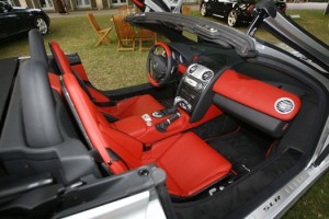 Mercedes Benz McLaren SLR interior - Salon Prive luxury car event